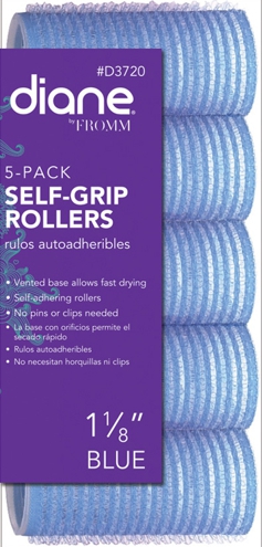SELF GRIP ROLLERS BLUE 1, 1/8 INCH 5-PACK 
